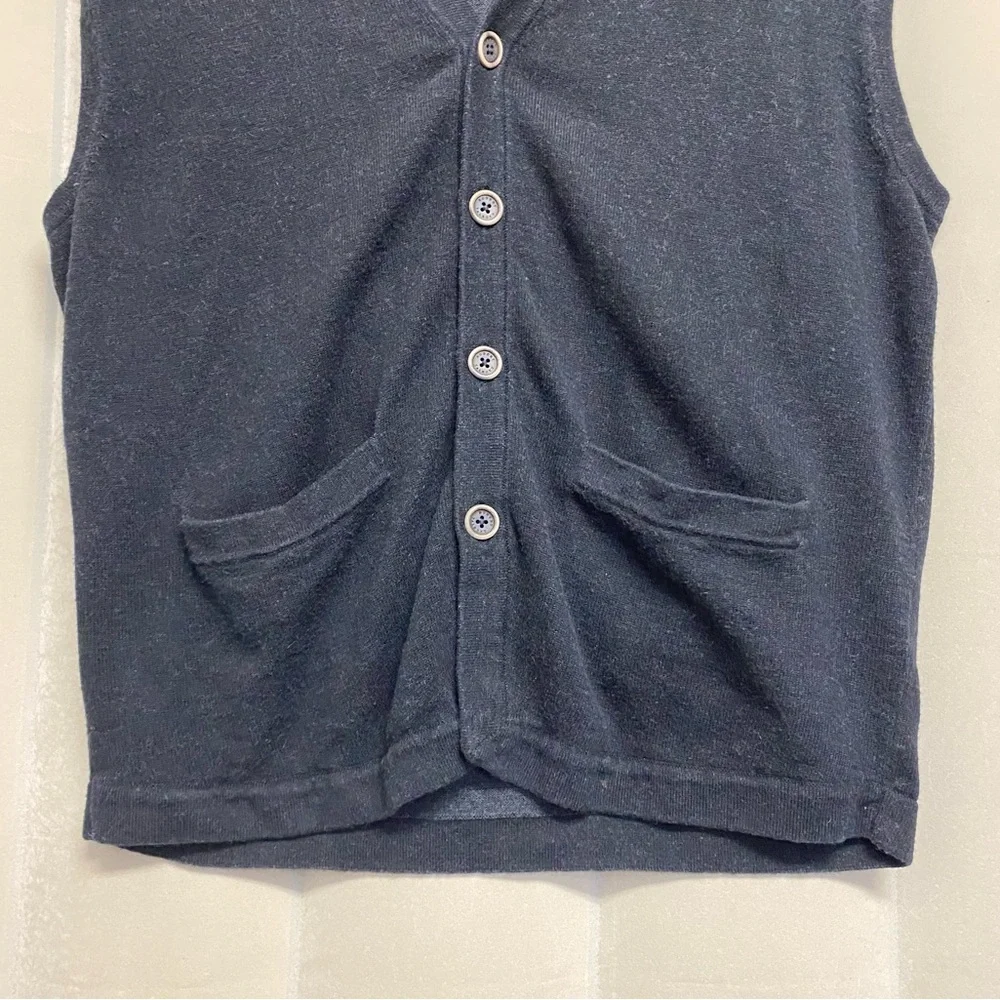Robert Talbott Carmel Men’s Vest Sleeveless Cardigan Medium Silk Cashmere Cotton